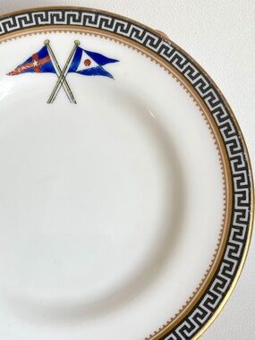 Spode Copelands + NY Yacht Club Plate Sailor Gift 19th C Gilded Age Collectible